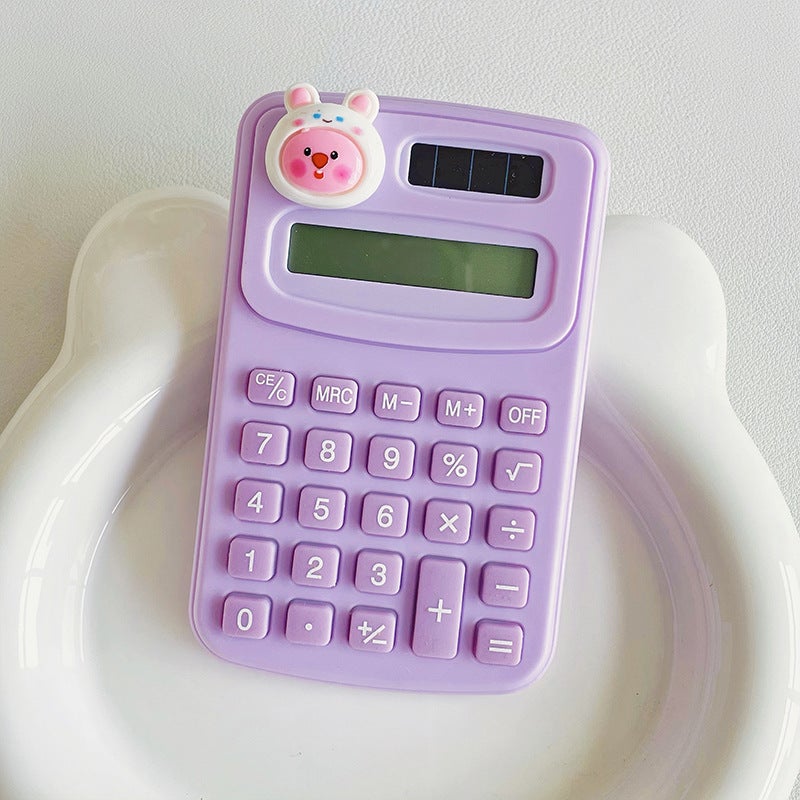 Calculator Cute Cartoon Large Creative Portable Student High Color Value Sound Computer Learning Stationery Supplies - Image 1